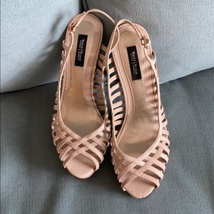 White House Black Market cream colored heels